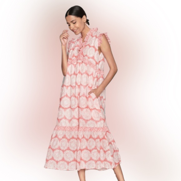 Ro’s Garden Patterned Sleeveless‎ Dress - Picture 1 of 6